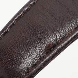 Pre Owned Chanel Brown Quilted Leather Frame Bag