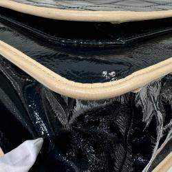 Pre Owned Chanel Chocolate Bar Quilted Patent Bag