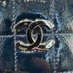 Pre Owned Chanel Chocolate Bar Quilted Patent Bag