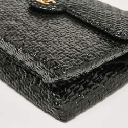 Chanel Black Woven Wicker Jumbo Classic Flap Bag