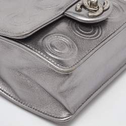 Chanel Metallic Coco Embossed Leather Mini Square Flap Bag