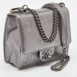 Chanel Metallic Coco Embossed Leather Mini Square Flap Bag