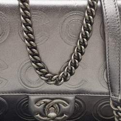 Chanel Metallic Coco Embossed Leather Mini Square Flap Bag