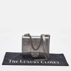Chanel Metallic Coco Embossed Leather Mini Square Flap Bag