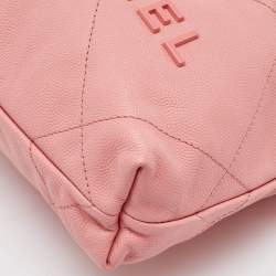 Pre Owned Chanel Pink Quilted Caviar Leather Mini 22 Chain Bag