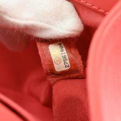 Pre Owned Chanel Pink Lambskin Chevron Leather Medium Boy Bag