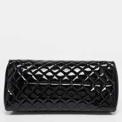 Pre Owned Chanel Black Quilted Patent Leather Medium Just Mademoiselle Bowler Bag