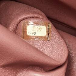 Pre Owned Chanel Antique Rose Quilted Patent Vinyl Jumbo Classic Double Flap Bag