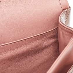 Pre Owned Chanel Antique Rose Quilted Patent Vinyl Jumbo Classic Double Flap Bag