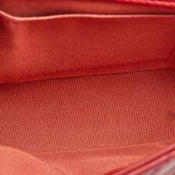 Chanel Red Chevron Leather Rock The Corner Minaudiere Bag
