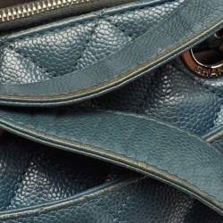 Chanel Blue Quilted Caviar Leather GST Tote