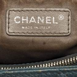 Chanel Blue Quilted Caviar Leather GST Tote
