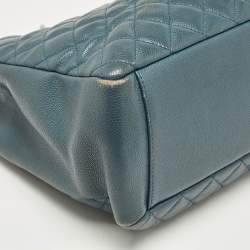 Chanel Blue Quilted Caviar Leather GST Tote