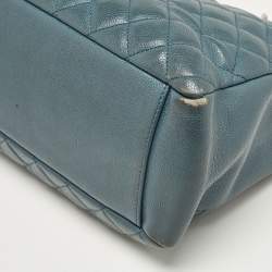 Chanel Blue Quilted Caviar Leather GST Tote