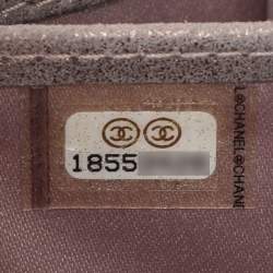 Chanel Beige Coated Tweed CC Flap Wallet