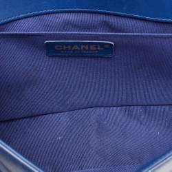Chanel Navy Blue Quilted Leather Medium Boy Flap Bag