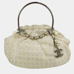 Chanel Cream Tweed Boucle Knitting Bag