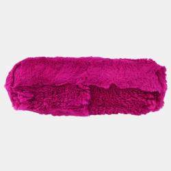 Pre Owned Chanel Purple Fur Chain Shoulder Bag