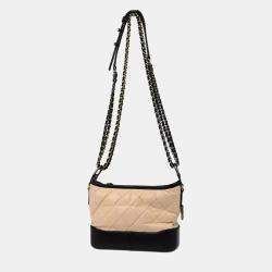 Chanel Beige Black Small Gabrielle Shoulder Bag
