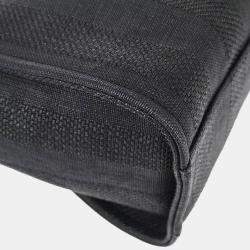 Chanel Black Canvas Small Deauville Tote Bag