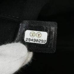 Chanel Black Canvas Small Deauville Tote Bag