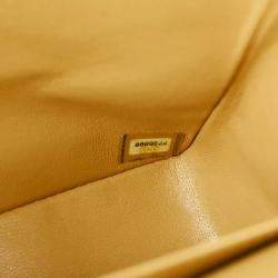 Pre Owned Chanel Beige Caviar Leather Medium Classic Double Flap Shoulder Bag