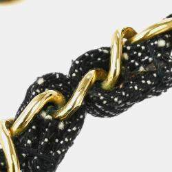 Pre Owned Chanel Black Denim Small Classic Double Flap Shoulder Bag