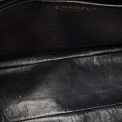 Chanel Black Quilted Caviar Leather Maxi Classic Single Flap Bag