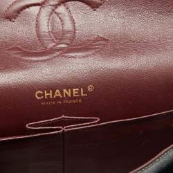 Pre Owned Chanel Black Caviar Quilted Leather Medium Classic Double Flap Bag