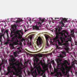 Chanel Beige Canvas Tweed Crossbody Bag