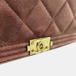 Chanel Pink Velvet Boy WOC Mini Crossbody Bag
