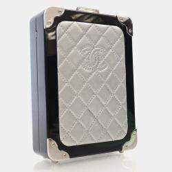 Chanel Silver Evening In The Air Trolley Minaudiere