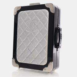 Chanel Silver Evening In The Air Trolley Minaudiere