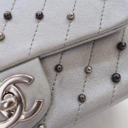 Chanel Mini Silver Chevron Stud Wars Rectangular Flap Bag