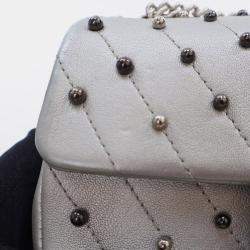 Chanel Mini Silver Chevron Stud Wars Rectangular Flap Bag