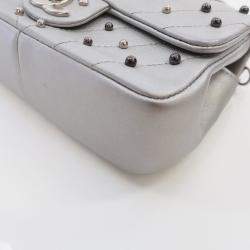 Chanel Mini Silver Chevron Stud Wars Rectangular Flap Bag