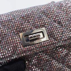 Pre Owned Chanel Mini Glitter Canvas Mademoiselle 2.55 Flap Bag