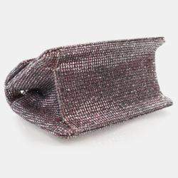 Pre Owned Chanel Mini Glitter Canvas Mademoiselle 2.55 Flap Bag