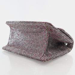 Pre Owned Chanel Mini Glitter Canvas Mademoiselle 2.55 Flap Bag