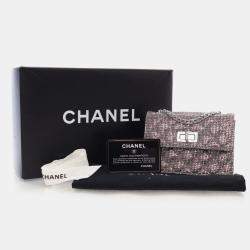 Pre Owned Chanel Mini Glitter Canvas Mademoiselle 2.55 Flap Bag