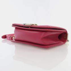 Pre Owned Chanel Small Pink Tweed Boy Bag