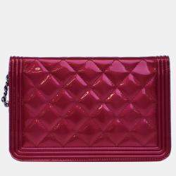 Chanel Boy Wallet On Chain (WOC) Purple Patent