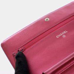 Chanel Boy Wallet On Chain (WOC) Purple Patent