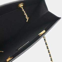 Chanel Navy Canvas and Leather Icon Chain Tote Bag