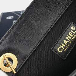 Chanel Navy Canvas and Leather Icon Chain Tote Bag