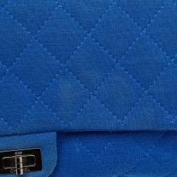Chanel Blue Quilted Jersey Reissue 2.55 Classic 226 Flap Bag