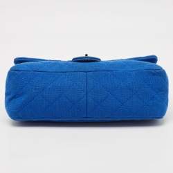 Chanel Blue Quilted Jersey Reissue 2.55 Classic 226 Flap Bag