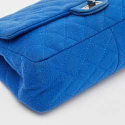 Chanel Blue Quilted Jersey Reissue 2.55 Classic 226 Flap Bag