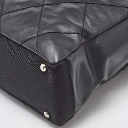 Chanel Black Quilted Coated Canvas and Fabric Paris-Biarritz Bag