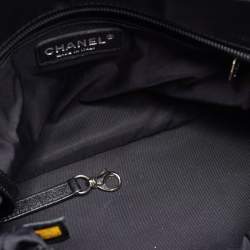 Chanel Black Quilted Coated Canvas and Fabric Paris-Biarritz Bag